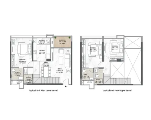 Mantra Meridian 2.5 BHK floor plan
